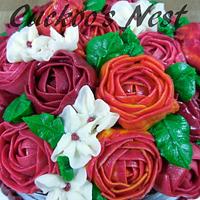 Buttercream Rose and Ranunculus bouquet