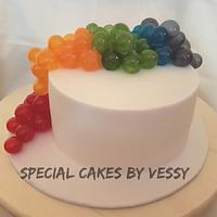Gelatin bubbles cake