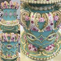 Wedding cake .Lambeth. Royal Icing