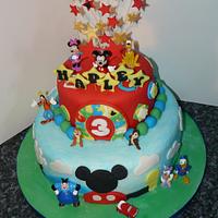 2tier Mickey Mouse Clubhouse Cake