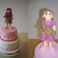 Girl and Teddy Cake....