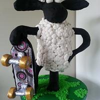Shaun the Sheep with Skateboard