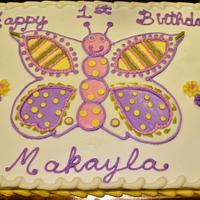 Butterfly buttercream cake