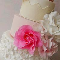 pink fairytale wedding cake 