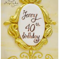 40th vintage birthday cake