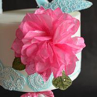 Wafer Paper Shoe and Peony