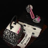 Purse, Shoes and Shoebox Birthday Cake
