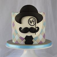 Moustache Birthday Cake