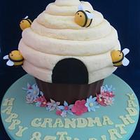 Bee Hive Giant Cupcake