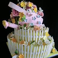 Mother's Day Watering Can Cake