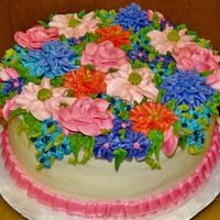 Lucious Buttercream floral cake