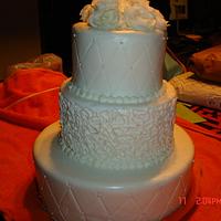 Three tier practice wedding cake