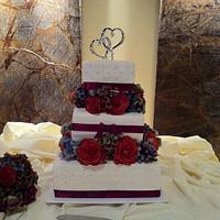 A Blushing Bride's Cake