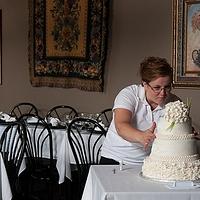 Hydrangea Ruffle Wedding Cake