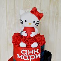 Cake hello Kitty in red