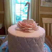 Pink and Blue, first birthday cake