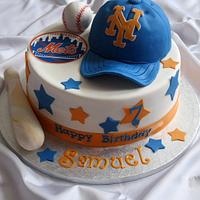 NY Mets cake & cupcakes