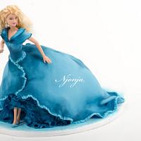 Cinderella barbie cake
