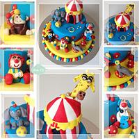 Circus Birthday Cake 