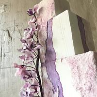 Lilac Cascade, Painted wafer paper flowers di Lucia Simeone ⓓⓛ 