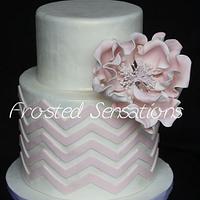 Double barrel wedding cake