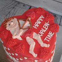 Valentine cupid cake