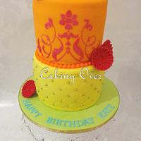 Colourful Gerbera Cake 