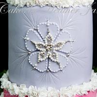 Festival Florals wedding cake
