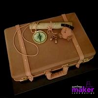 Suitcase cake topper