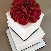 Red Rose Wedding cake