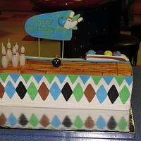 Bowling Lane Birthday cake