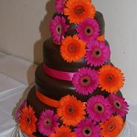 4 tier all choc wedding cake