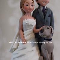 Wedding cake + dog topper :)
