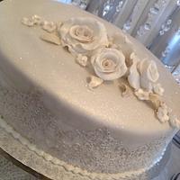 5 piece wedding cake