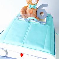 Teddy Bear and toy car cake 