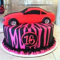 Mustang 16th Birthday cake