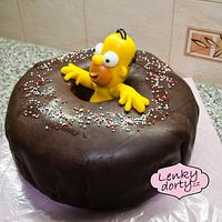Homer Simpson and Donut