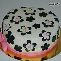 Black and white cake