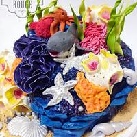 Coral reef cake