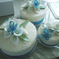 Samantha and Giovanni wedding cakes