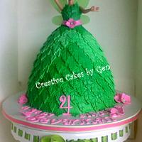Tinkerbell doll cake