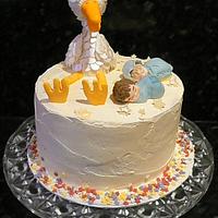 Twins baby shower cake