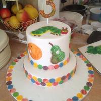 Hungry Caterpillar rainbow cake