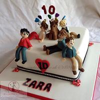 1direction and horse themed cake.