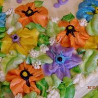 Buttercream pansy cake