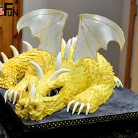 Golden Dragon Cake