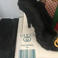 Gucci bag & shoe cake