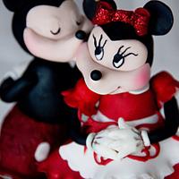 Minnie and Mickey, one love one heart.
