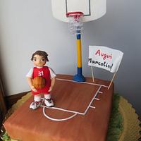 A young basketball player
