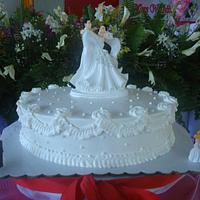A cake I made for a Mass Wedding!